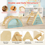 NNECW 7-in-1 Wood Triangle Climbing Toys for Toddlers 1+ Years Old