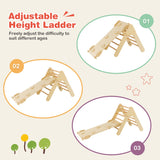 NNECW 7-in-1 Wood Triangle Climbing Toys for Toddlers 1+ Years Old