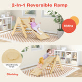 NNECW 7-in-1 Wood Triangle Climbing Toys for Toddlers 1+ Years Old