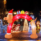 NNECW Christmas Dachshund Arch & Inflatable Dog Xmas Decoration for Yard