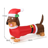 NNECW Christmas Dachshund Arch & Inflatable Dog Xmas Decoration for Yard