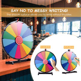NNECW 24” Table Prize Wheel with 14 Slots & Dry Erase Markers & Eraser