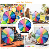 NNECW 24” Table Prize Wheel with 14 Slots & Dry Erase Markers & Eraser
