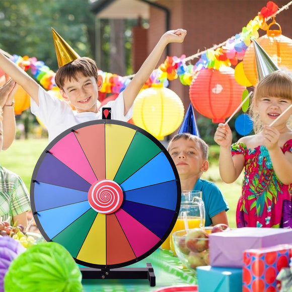 NNECW 24” Table Prize Wheel with 14 Slots & Dry Erase Markers & Eraser