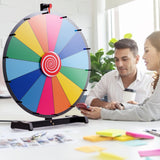 NNECW 24” Table Prize Wheel with 14 Slots & Dry Erase Markers & Eraser