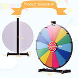 NNECW 24” Table Prize Wheel with 14 Slots & Dry Erase Markers & Eraser