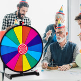 NNECW 18" Tabletop Spinning Prize Wheel With Solid Metal Base for Party