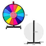 NNECW 18" Tabletop Spinning Prize Wheel With Solid Metal Base for Party