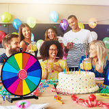 NNECW 18" Tabletop Spinning Prize Wheel With Solid Metal Base for Party