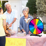 NNECW 18" Tabletop Spinning Prize Wheel With Solid Metal Base for Party