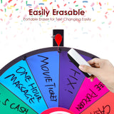 NNECW 18" Tabletop Spinning Prize Wheel With Solid Metal Base for Party