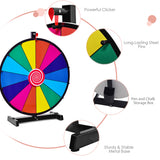 NNECW 18" Tabletop Spinning Prize Wheel With Solid Metal Base for Party