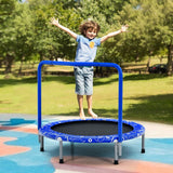 NNECW Foldable Kids Trampoline with Handle for Indoor &amp; Outdoor-Blue