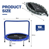 NNECW Foldable Kids Trampoline with Handle for Indoor &amp; Outdoor-Blue