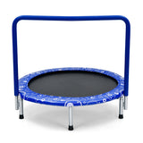 NNECW Foldable Kids Trampoline with Handle for Indoor &amp; Outdoor-Blue