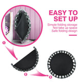 NNECW Foldable Kids Trampoline with Handle for Indoor &amp; Outdoor-Pink