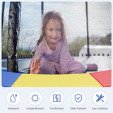 NNECW 12FT/14 FT Waterproof Trampoline Replacement Safety Pad-Multicolour-14FT