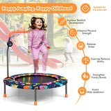 NNECW Toddler Music Trampoline with Colorful LED Lights for Kids-Navy