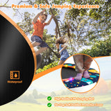 NNECW Toddler Music Trampoline with Colorful LED Lights for Kids-Navy
