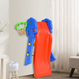 NNECW 2 Step Children Folding Slide with Basketball Hoop