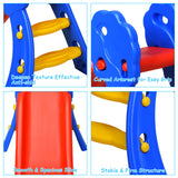 NNECW 2 Step Children Folding Slide with Basketball Hoop