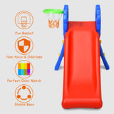 NNECW 2 Step Children Folding Slide with Basketball Hoop