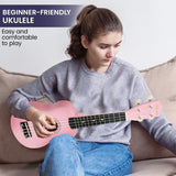 NNEDPE 21in Ukulele Guitar- Pink