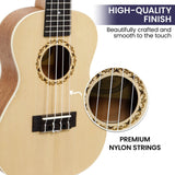 NNEDPE 23in Ukulele Guitar - Natural