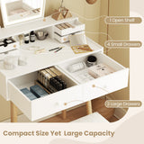 NNECW Vanity Makeup Table with 6 Drawers for Bedroom