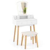 NNECW Vanity Makeup Table with 6 Drawers for Bedroom