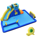 NNECW Inflatable Water Jumping House with Water Sprayers & Blower