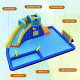 NNECW Inflatable Water Jumping House with Water Sprayers & Blower