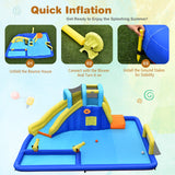 NNECW Inflatable Water Jumping House with Water Sprayers & Blower