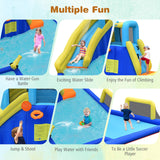 NNECW Inflatable Water Jumping House with Water Sprayers & Blower