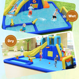 NNECW Inflatable Water Jumping House with Water Sprayers & Blower