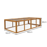 NNEDPE Rectangular Wooden Chicken Coop & Rabbit Hutch