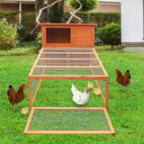 NNEDPE Rectangular Wooden Chicken Coop & Rabbit Hutch