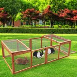 NNEDPE Rectangular Wooden Chicken Coop & Rabbit Hutch