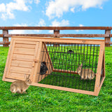 NNEDPE Triangle Wooden Rabbit Hutch