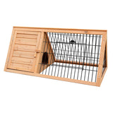 NNEDPE Triangle Wooden Rabbit Hutch