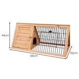 NNEDPE Triangle Wooden Rabbit Hutch