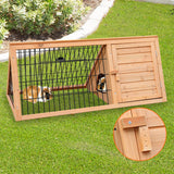 NNEDPE Triangle Wooden Rabbit Hutch