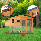NNEDPE Large Chicken Coop & Rabbit Hutch With Ramp
