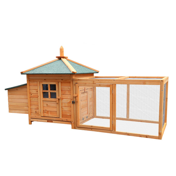 NNEDPE Large Wooden Chicken Coop Rabbit Hutch Nesting Box Fir Wood