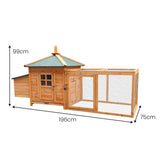 NNEDPE Large Wooden Chicken Coop Rabbit Hutch Nesting Box Fir Wood