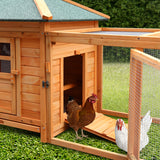 NNEDPE Large Wooden Chicken Coop Rabbit Hutch Nesting Box Fir Wood
