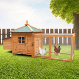 NNEDPE Large Wooden Chicken Coop Rabbit Hutch Nesting Box Fir Wood