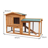 NNEDPE Large Wooden Chicken Coop & Rabbit Hutch With Ramp