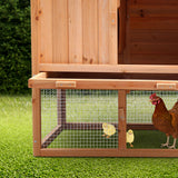 NNEDPE Large Wooden Chicken Coop & Rabbit Hutch With Ramp