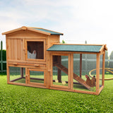 NNEDPE Large Wooden Chicken Coop & Rabbit Hutch With Ramp